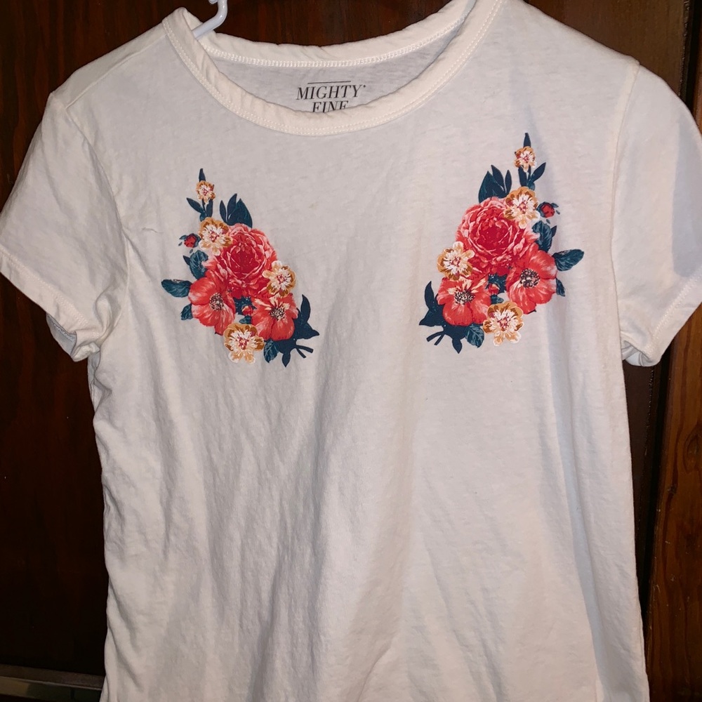 White floral top